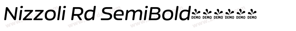 Nizzoli Rd SemiBold字体转换